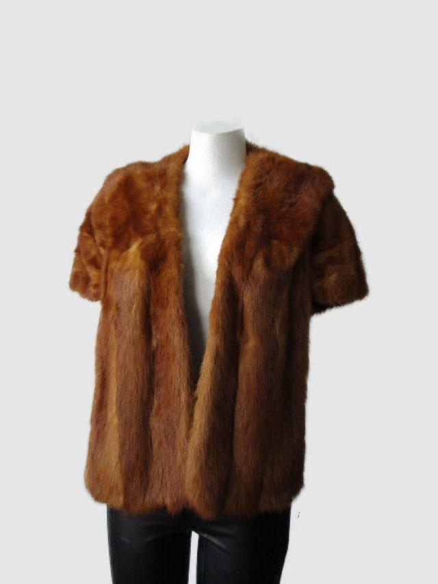 Mink Fur Shawl Stole Wrap Cape Mint Chinese Mink