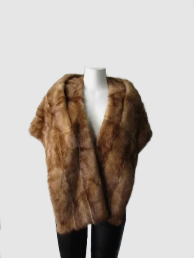 Mink Fur Stole Wrap Cape Wedding MINT