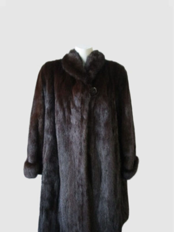 Dark Ranch Mink Fur Coat Jacket EXCELLENT Women's XL