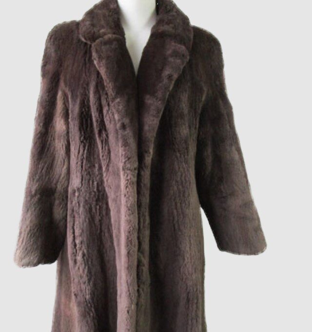 Women's Sz 10 Brown Sheared Beaver Fur Coat Jacket MINT+ Ladies
