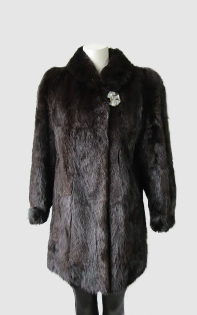 Muskrat Fur Coat Jacket Mint Women's 8