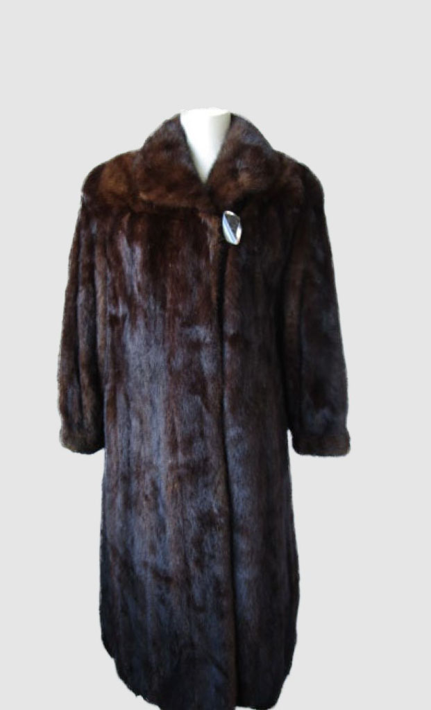 Mink Fur Coat Jacket MINT+ Sz 10 Natural Dark Pastel Ranch