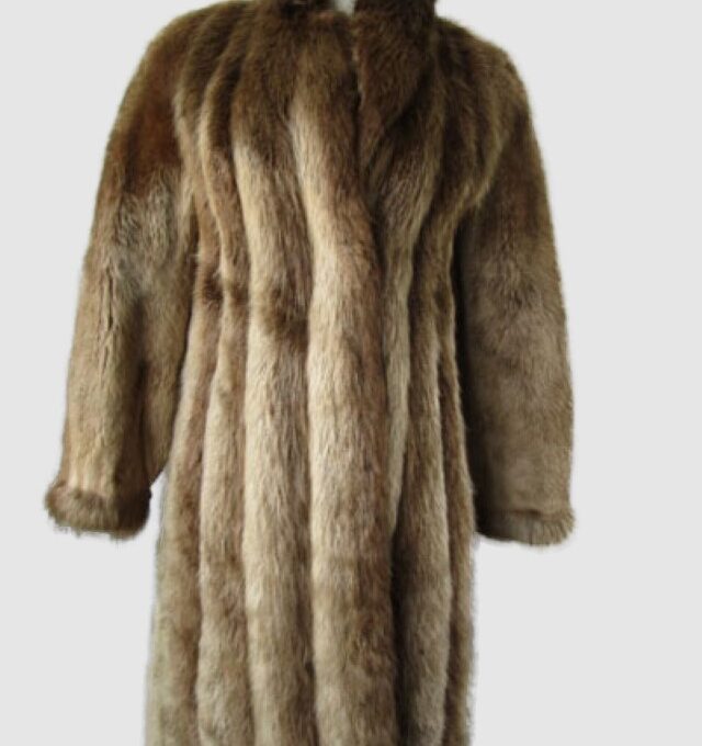Women's Beaver Fur Coat Jacket MINT Sz 2/4