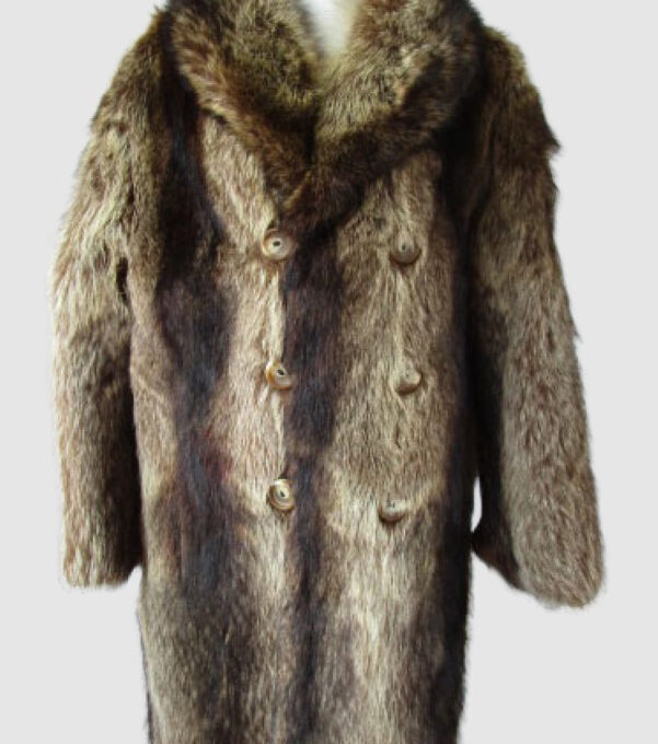 Men's Sz 40 / 42 Raccoon Fur Coat Jacket MINT MEN