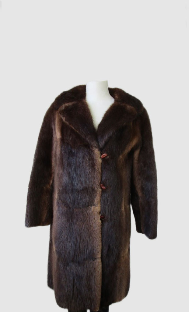 Muskrat Fur Coat Jacket Woman Mint+ Women's Sz 6