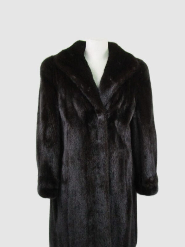 Mink Fur Coat Jacket SUPERB Women's Sz 8 Natural Black