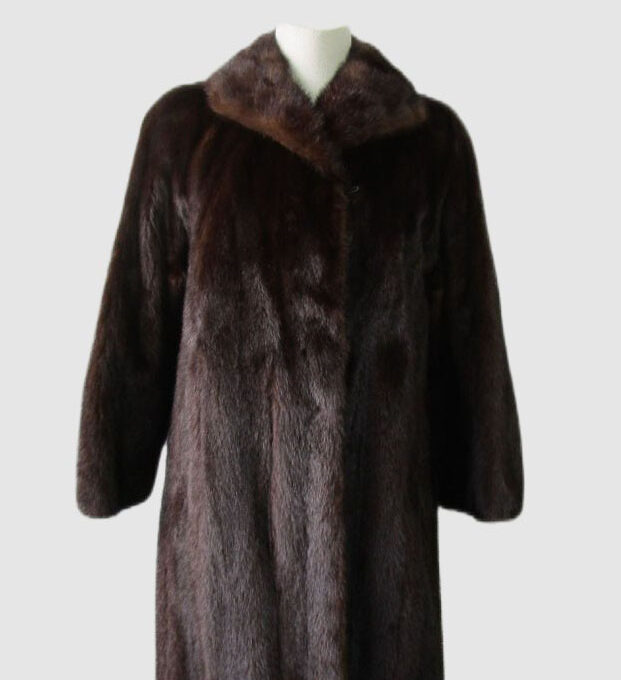 Women's Sz 8 Dark Ranch SUPERB Mink Fur Coat Woman