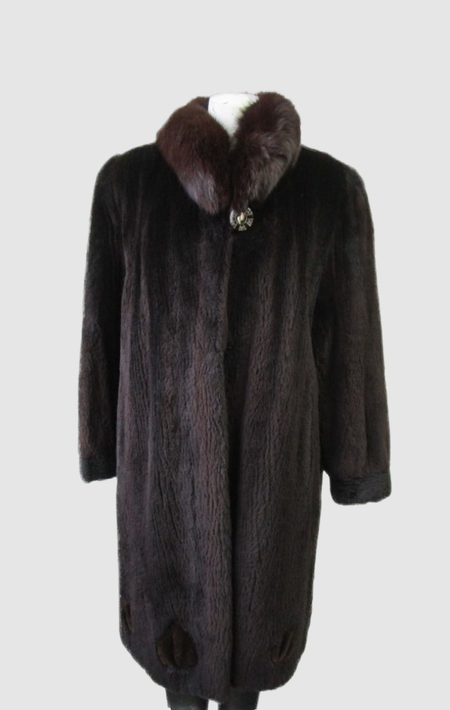 Sheared Raccoon Fox Fur Coat Jacket Women's 8 Superb