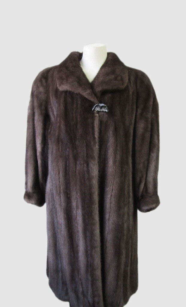 Blue Iris Mink Fur Coat Jacket Superb Women's Sz 6