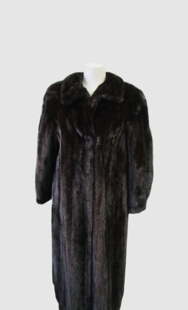 Natural Black Mink Fur Coat Jacket MINT Women's 6