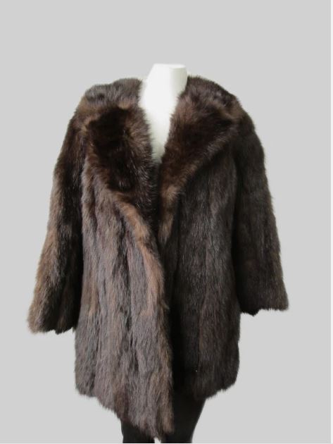 Women's Sz 8 Raccoon Fur Coat Jacket Women MINT Ladies Woman
