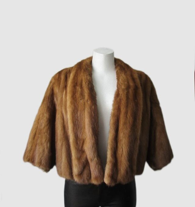 Women's MINT+ Mink Fur Stole Wrap Cape Wedding Bolero WEDDING Woman