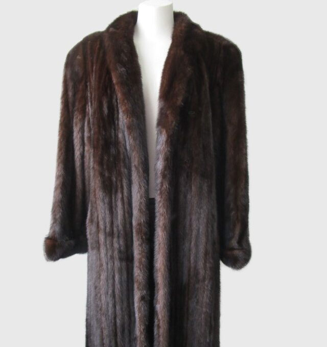 Women's Sz 10 Dark Ranch FEMALE Mink Fur Coat Jacket Mint+