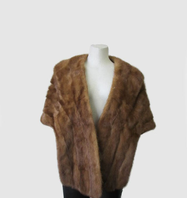 Women's Mink Fur Stole Wrap Cape in Fur in MINT Wedding