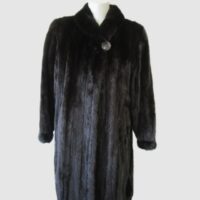 Women's Sz 8 Dark Ranch FEMALE Real Mink Fur Coat MINT+ Woman