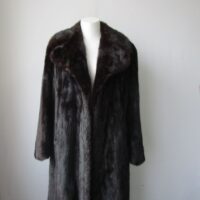 Women's Sz 6 MINT Black Mink Fur Coat Jacket Woman VG+