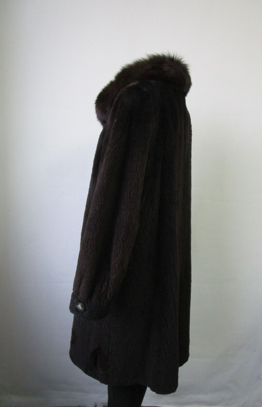 Sheared Raccoon Fox Fur Coat Jacket Women's 8 Superb - Image 4