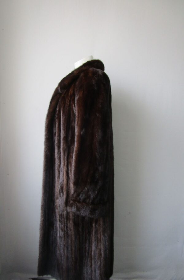Women's Sz 10 Dark Ranch FEMALE Mink Fur Coat Jacket Mint+ - Image 3