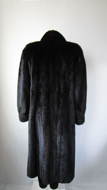 Black Mink Fur Coat Jacket Superb Women's 6 - Image 4
