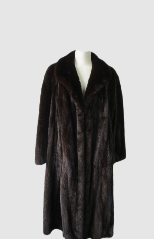 Dark Ranch Mink Fur Coat MINT+ Women's 16/18 XL