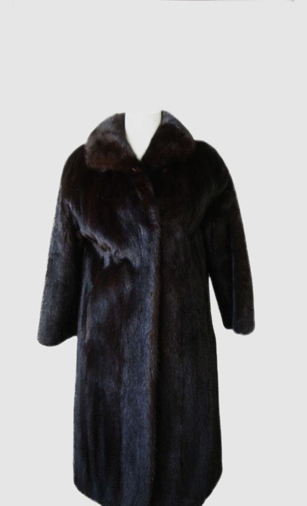 Dark Ranch Mink Fur Coat Jacket MINT+ Women's Sz 6