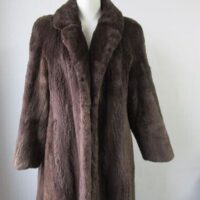 Women's Sz 10 Brown Sheared Beaver Fur Coat Jacket MINT+ Ladies