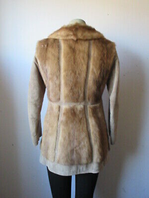 Pastel Mink Fur Coat Jacket Suede SUPERB Women's 4 - Image 3