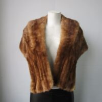 Women's Vintage MINT Mink Fur Shawl Stole Wrap Cape WEDDING Woman