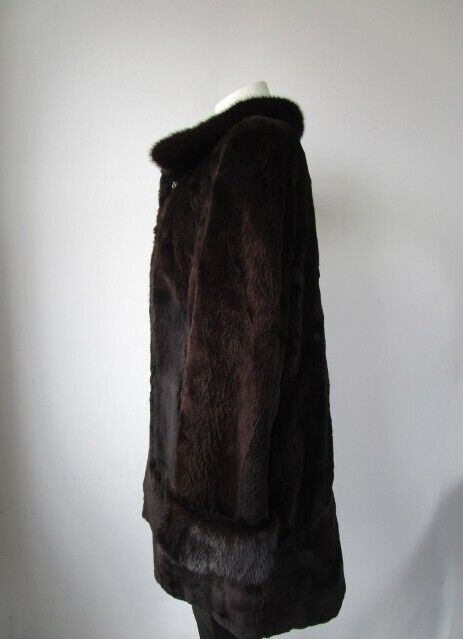 Sheared Raccoon Fur Coat Jacket with Mink MINT+ Sz 12 - Image 4