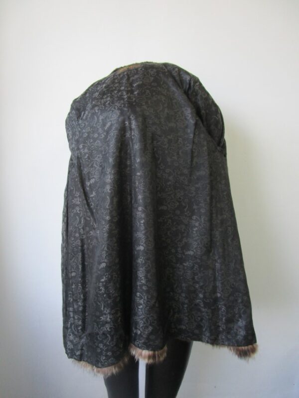 Women's Sz 8 Superb Raccoon Fur Coat Jacket Black Sheared Raccoon Det. Hood - Image 7