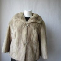 Women's Sz 6 Pearl Mink Fur Jacket Bolero Coat MINT+