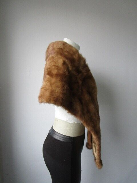 Mink Fur Stole Wrap Cape Wedding MINT - Image 4