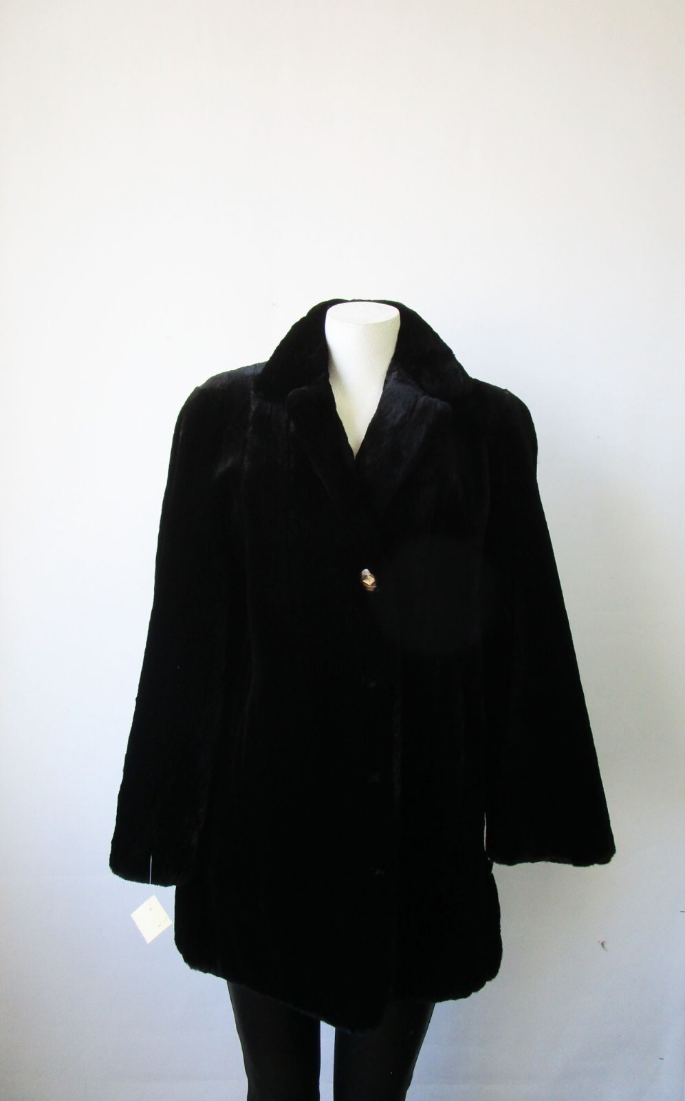 Sheared Mink Fur Coat Jacket MINT+ Women's Sz 8 Black - Image 3