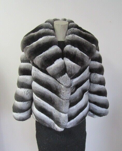 Chinchilla Fur Jacket Coat Sz 8 - Image 3