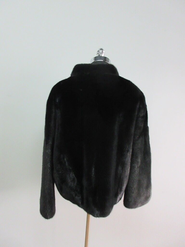 Mink Fur Coat Jacket Natural Black New Women's - Image 4