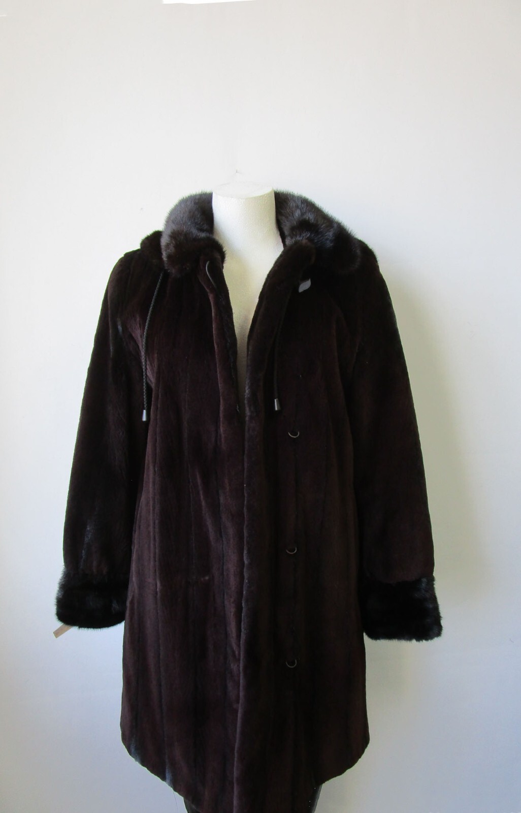 Superb Sheared Mink Fur Coat Jacket w/ Hood Women's 6 - Image 3