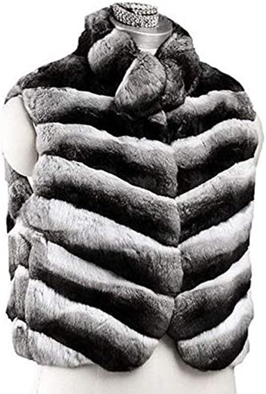 Women's S Chinchilla Fur Vest New - Image 7