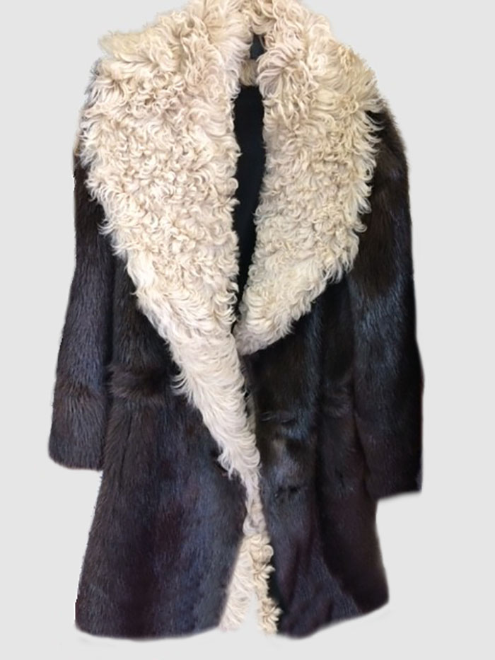 Beaver Curly Lamb Fur Coat Vin Diesel Men's XXL New