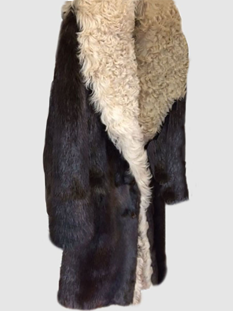 Beaver Curly Lamb Fur Coat Vin Diesel Men's XXL New - Image 3