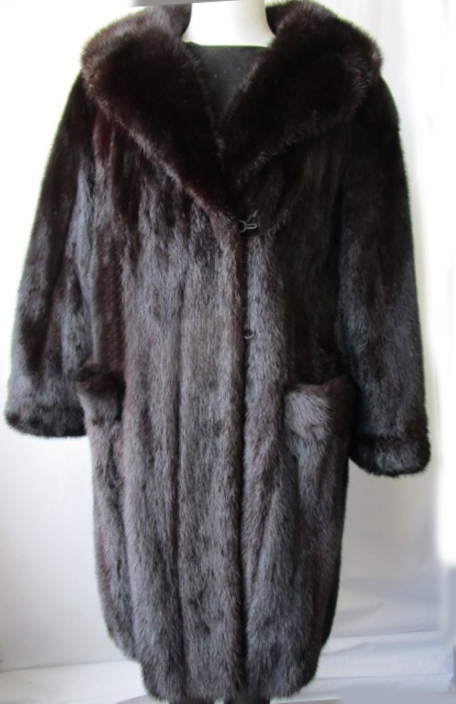 Mink Fur Coat Jacket MINT+ Sz 8 Dark Ranch Women's - Image 2