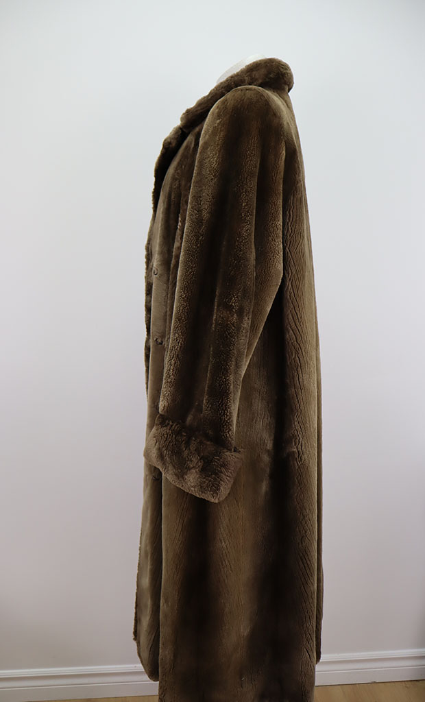 Women's Brown Sheared Beaver Fur Coat Jacket Sz 12 MINT - Image 3