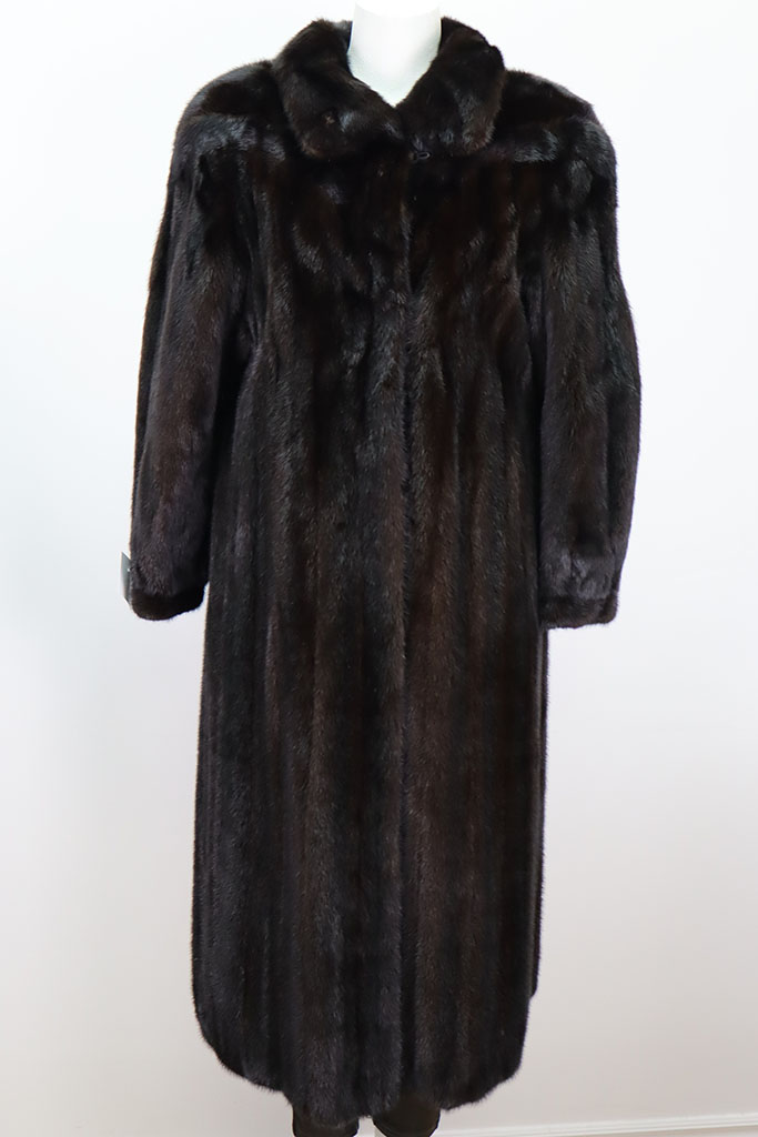 Natural Black Mink Fur Coat Jacket MINT Women's 6 - Image 6