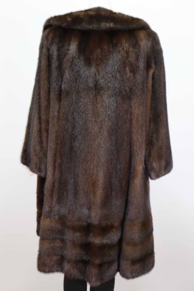 Dark Pastel Mink Fur Coat Jacket Women’s 8 Pristine - Image 4