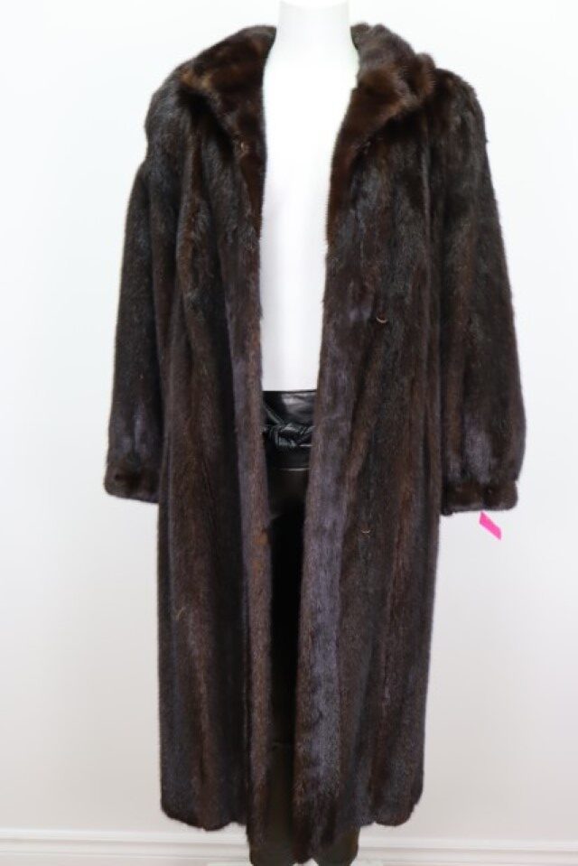 Mink Fur Coat MINT Dark Ranch Women’s 12 - Image 3