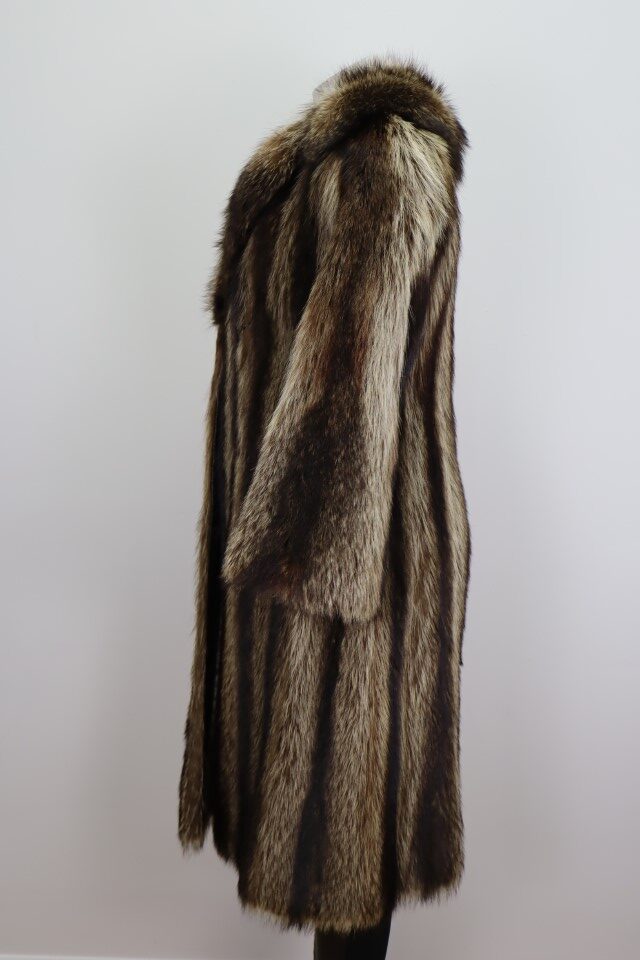 Raccoon Fur Coat Jacket VG+ Sz XS Women's - Image 3