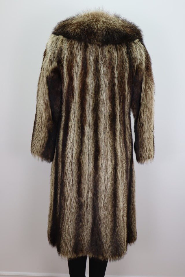 Raccoon Fur Coat Jacket VG+ Sz XS Women's - Image 4