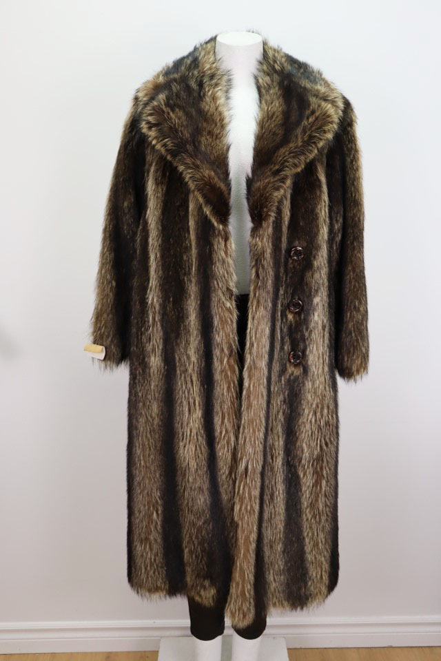 Raccoon Fur Coat Jacket MINT Sz XS 4 Women's - Image 2