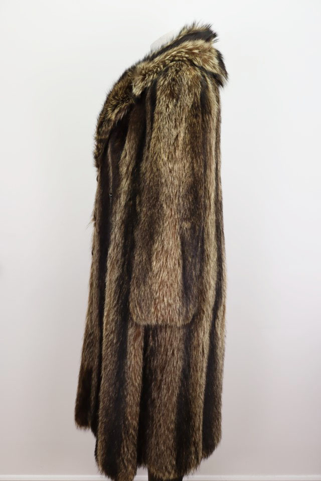 Raccoon Fur Coat Jacket MINT Sz XS 4 Women's - Image 3