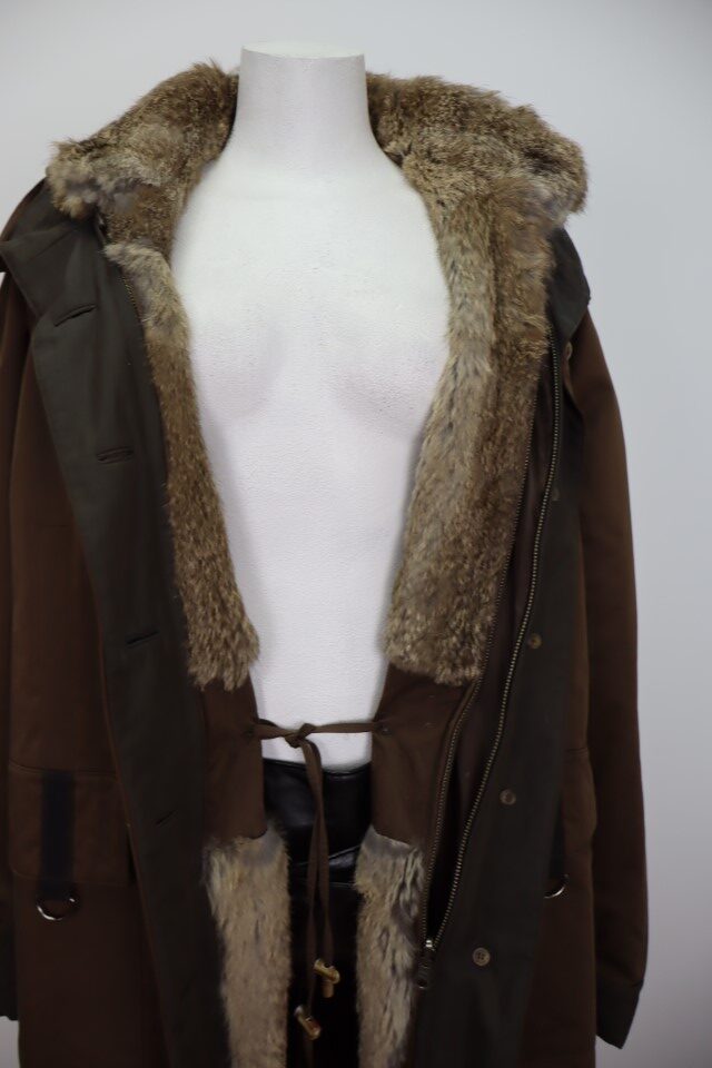 Raincoat Jacket RABBIT Fur Lining Coat MINT Sz 8 - Image 7