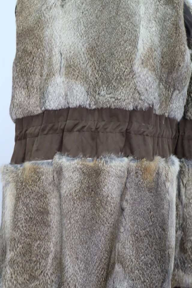 Raincoat Jacket RABBIT Fur Lining Coat MINT Sz 8 - Image 6